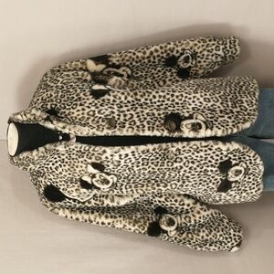 Vintage Mickey & Minnie Fur Jacket 90s French Coat Apparence Paris France szS/M